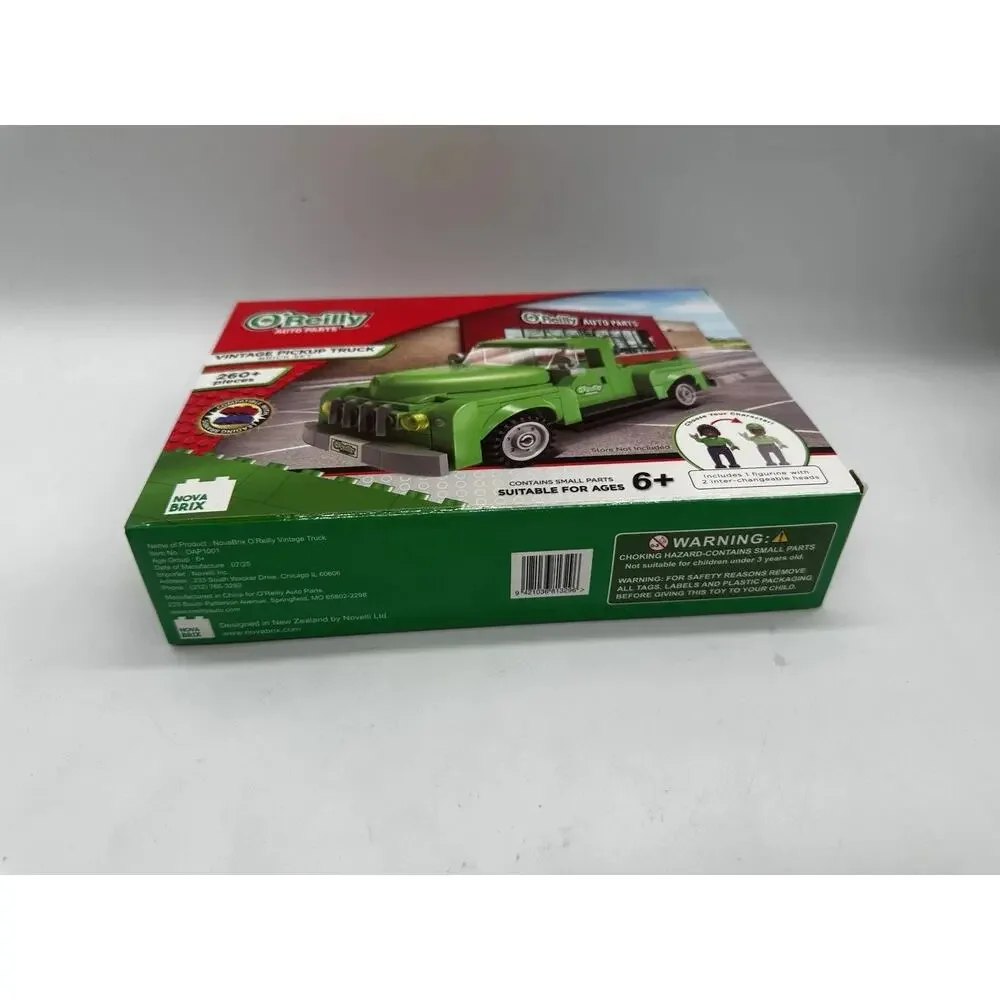 O'Reilly Auto Parts Vintage Brick Set Pickup Truck Nova Compatible With Legos